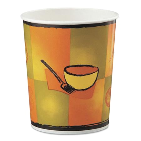 Chinet Streetside Squat Paper Food Container, Streetside Design, 16 oz, PK500 70316